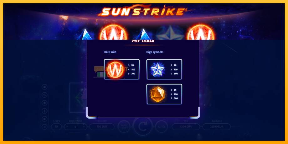 Sun Strike машина за игри за пари, слика 5