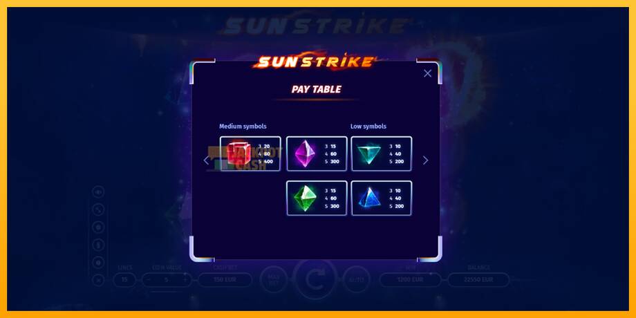 Sun Strike машина за игри за пари, слика 6