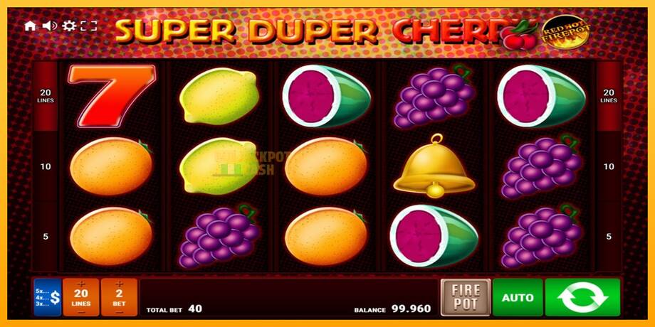 Super Duper Cherry Red Hot Firepot машина за игри за пари, слика 1