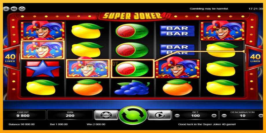 Super Joker 40 машина за игри за пари, слика 2