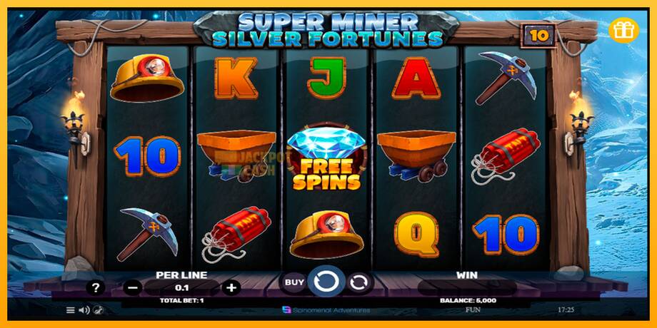 Super Miner Silver Fortunes машина за игри за пари, слика 1