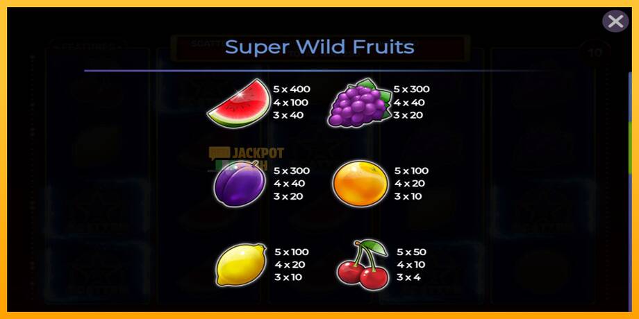 Super Wild Fruits машина за игри за пари, слика 4