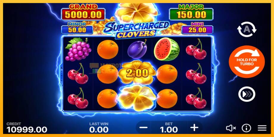 Supercharged Clovers: Hold and Win машина за игри за пари, слика 1