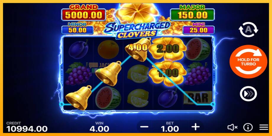 Supercharged Clovers: Hold and Win машина за игри за пари, слика 2