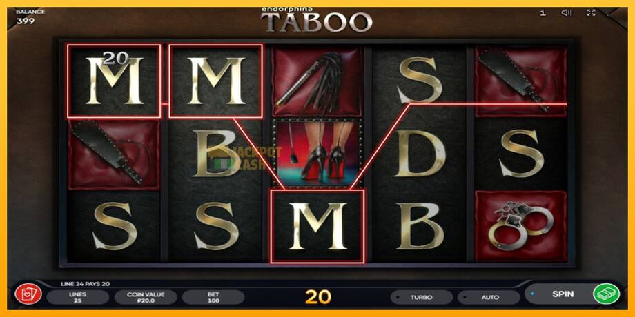 Taboo машина за игри за пари, слика 3