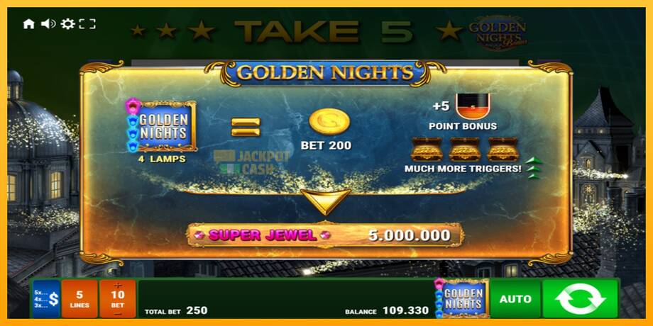 Take 5 Golden Nights машина за игри за пари, слика 6