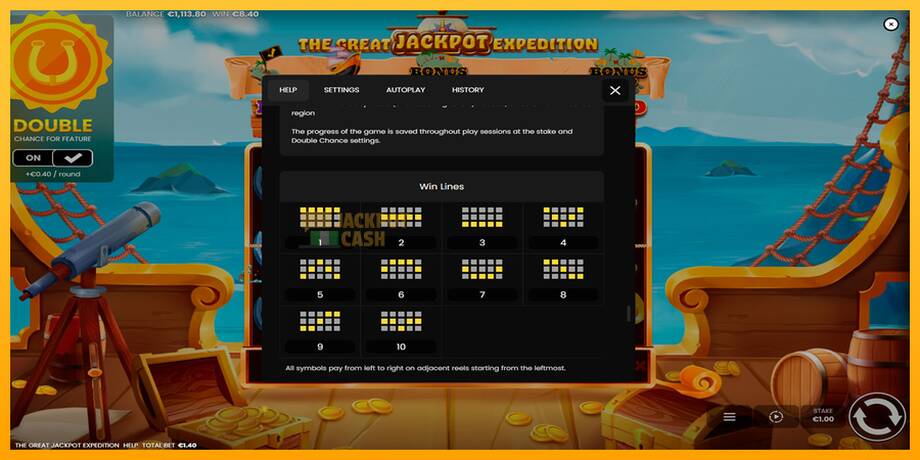 The Great Jackpot Expedition машина за игри за пари, слика 7