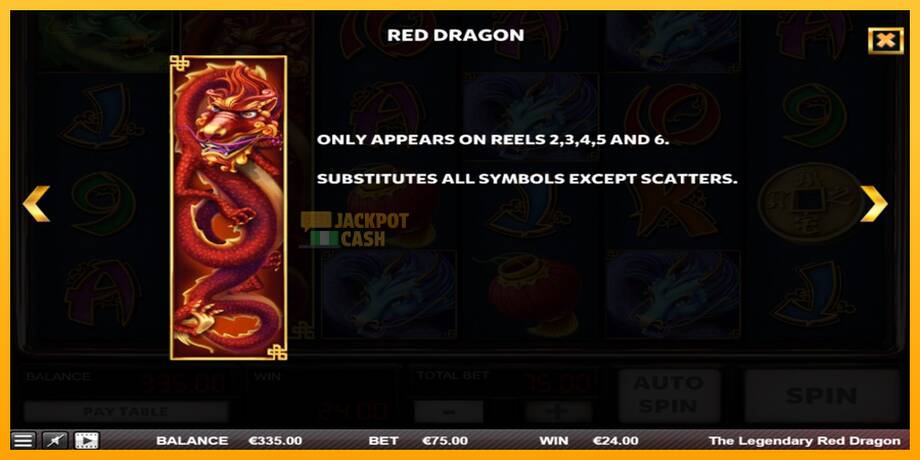 The Legendary Red Dragon машина за игри за пари, слика 5