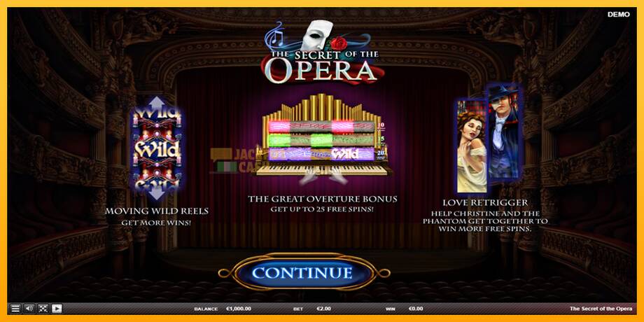 The Secret of the Opera машина за игри за пари, слика 1