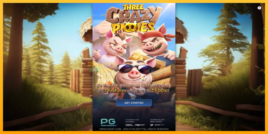 Three Crazy Piggies машина за игри за пари, слика 1