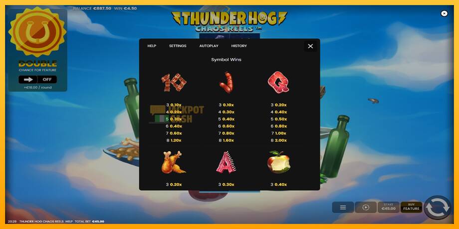 Thunder Hog Chaos Reels машина за игри за пари, слика 5