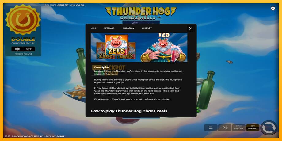 Thunder Hog Chaos Reels машина за игри за пари, слика 7