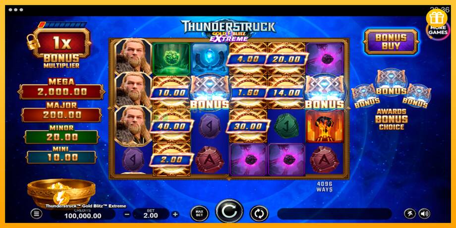 Thunderstruck Gold Blitz Extreme машина за игри за пари, слика 1