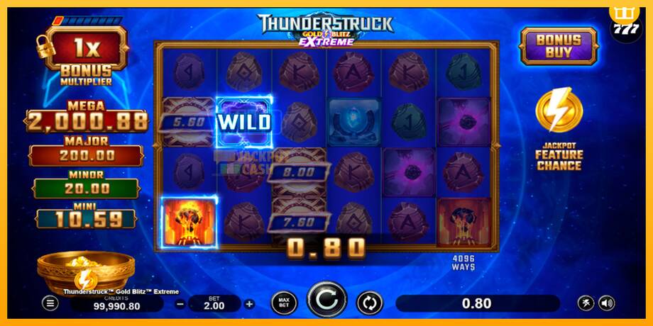 Thunderstruck Gold Blitz Extreme машина за игри за пари, слика 3