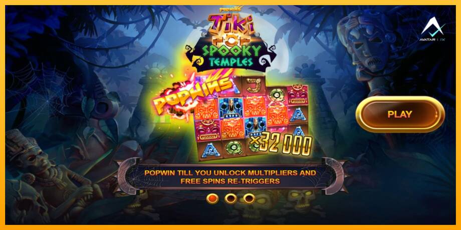 TikiPop Spooky Temples машина за игри за пари, слика 1