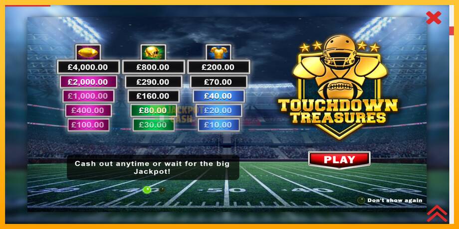 Touchdown Treasures машина за игри за пари, слика 1