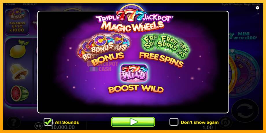 Triple 777 Jackpot Magic Wheels машина за игри за пари, слика 1