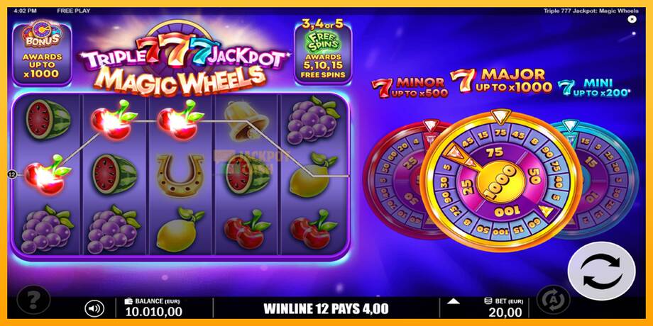 Triple 777 Jackpot Magic Wheels машина за игри за пари, слика 4