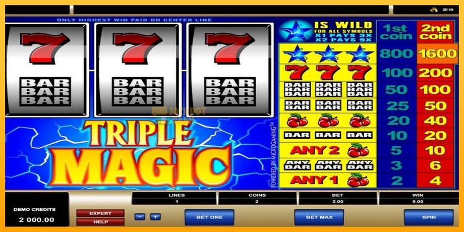 Triple Magic машина за игри за пари, слика 1