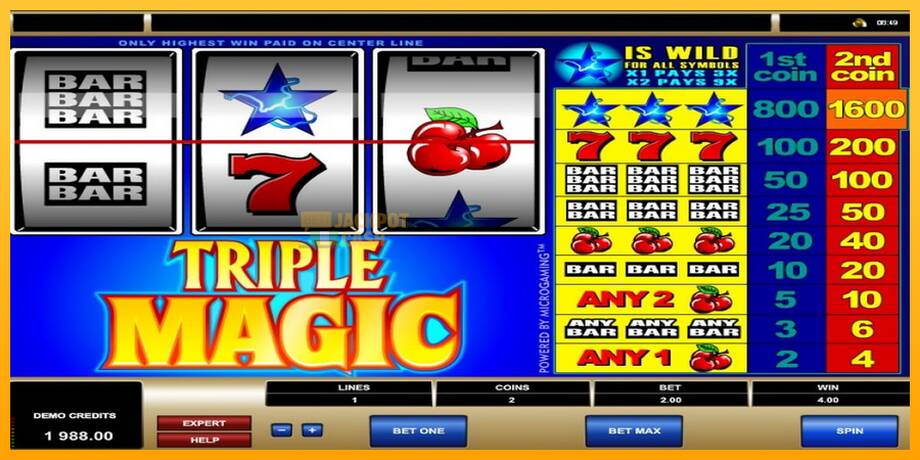 Triple Magic машина за игри за пари, слика 3