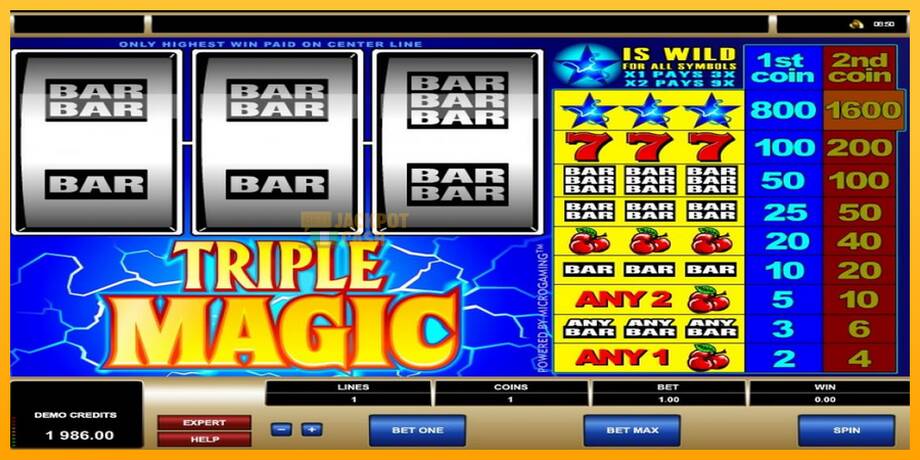 Triple Magic машина за игри за пари, слика 4