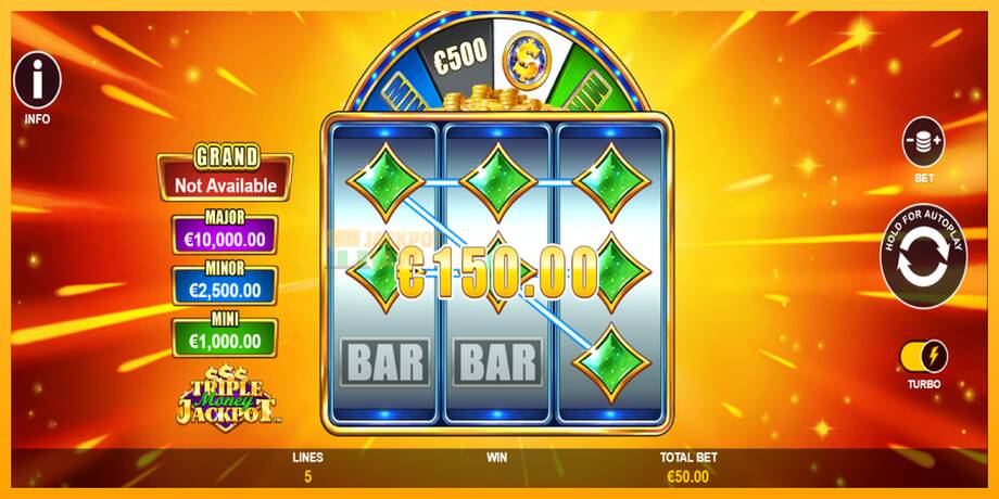 Triple Money Jackpot машина за игри за пари, слика 3