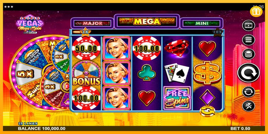 Triple Vegas Mega Spin машина за игри за пари, слика 1