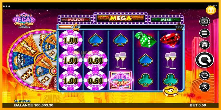 Triple Vegas Mega Spin машина за игри за пари, слика 3