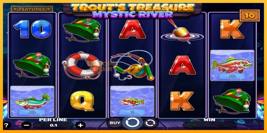 Trouts Treasure - Mystic River машина за игри за пари, слика 3