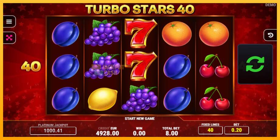 Turbo Stars 40 машина за игри за пари, слика 2