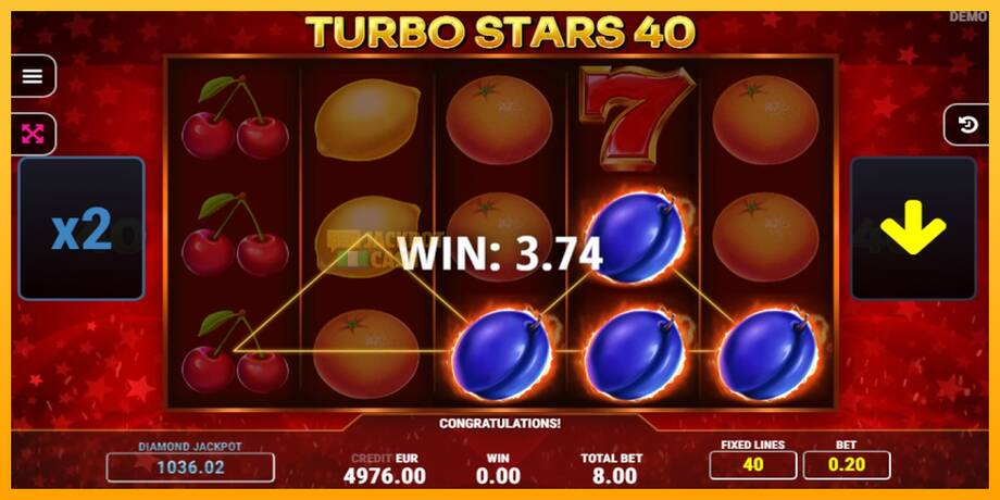 Turbo Stars 40 машина за игри за пари, слика 3