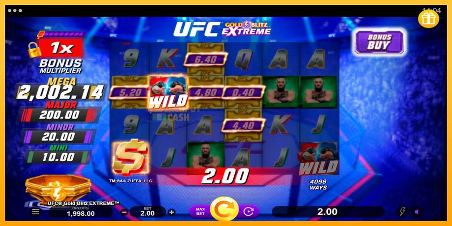 UFC Gold Blitz Extreme машина за игри за пари, слика 2