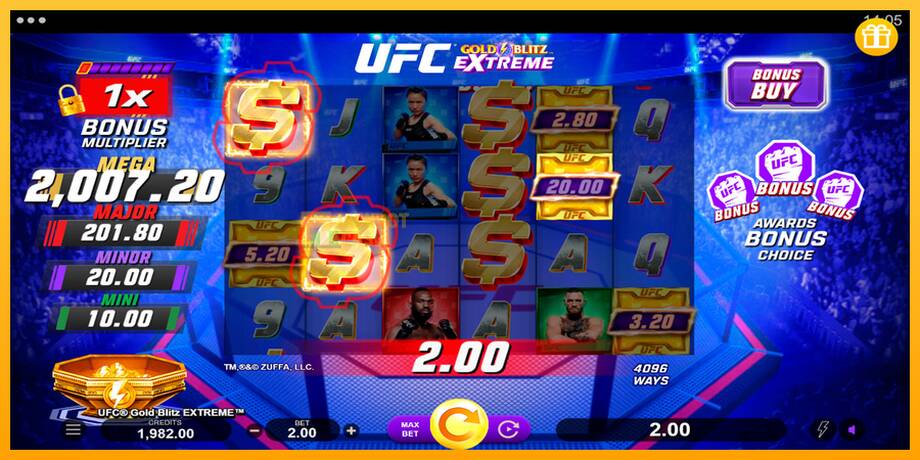 UFC Gold Blitz Extreme машина за игри за пари, слика 3