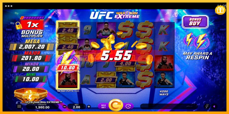 UFC Gold Blitz Extreme машина за игри за пари, слика 4