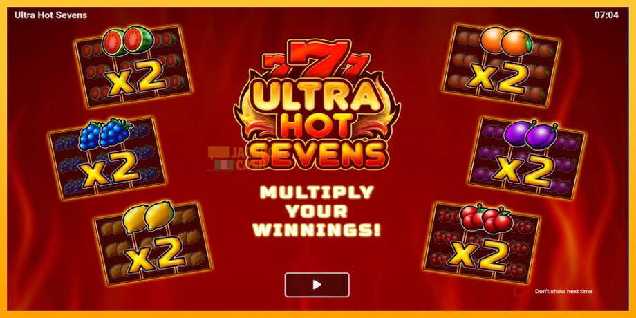 Ultra Hot Sevens машина за игри за пари, слика 1