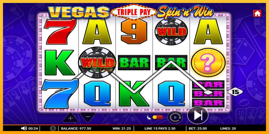 Vegas Triple Pay Spin n Win машина за игри за пари, слика 2