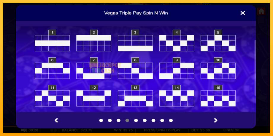 Vegas Triple Pay Spin n Win машина за игри за пари, слика 5