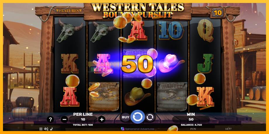 Western Tales - Bounty Pursuit машина за игри за пари, слика 3