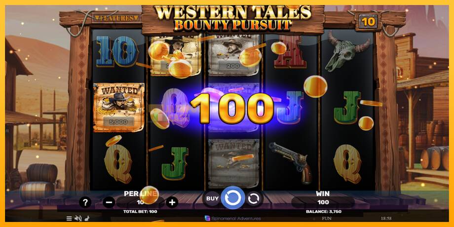 Western Tales - Bounty Pursuit машина за игри за пари, слика 4