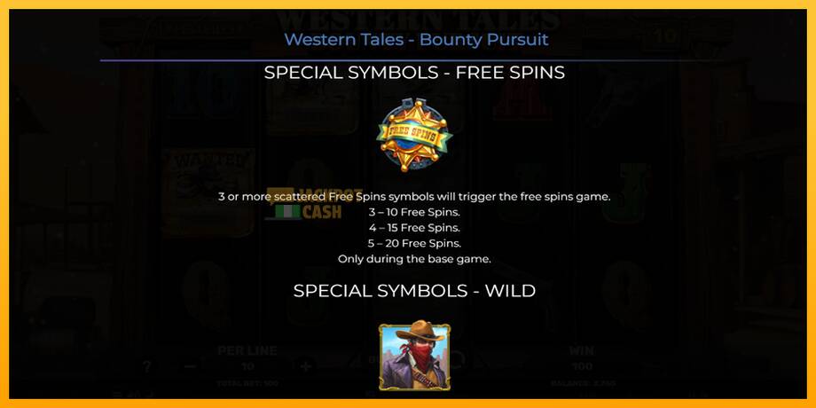 Western Tales - Bounty Pursuit машина за игри за пари, слика 5