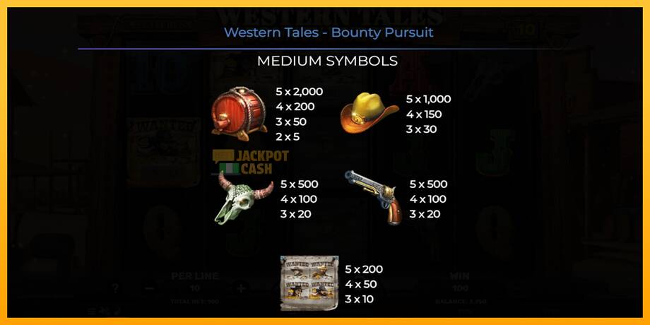 Western Tales - Bounty Pursuit машина за игри за пари, слика 6