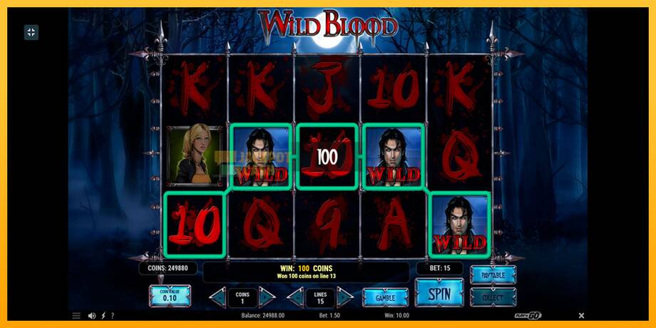 Wild Blood машина за игри за пари, слика 2