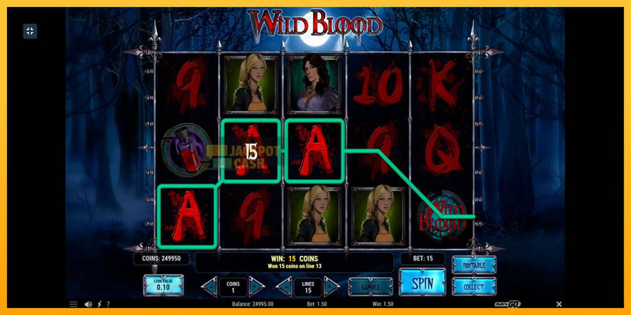 Wild Blood машина за игри за пари, слика 3