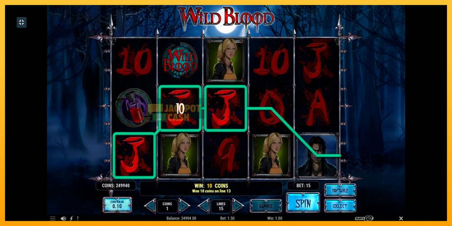 Wild Blood машина за игри за пари, слика 6