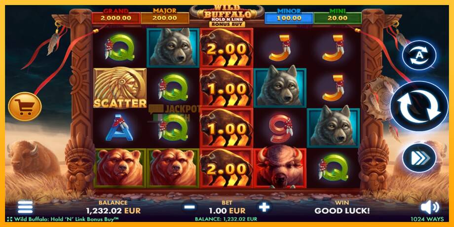 Wild Buffalo Hold N Link Bonus Buy машина за игри за пари, слика 2