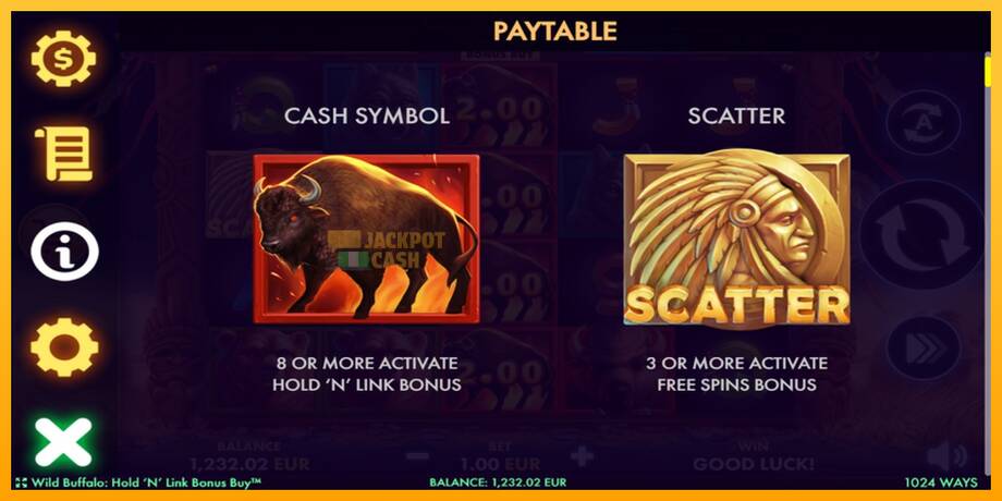 Wild Buffalo Hold N Link Bonus Buy машина за игри за пари, слика 4