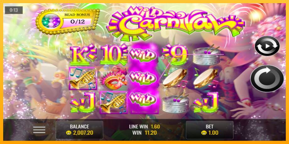 Wild Carnival машина за игри за пари, слика 2