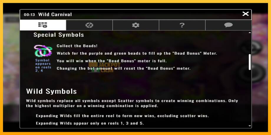Wild Carnival машина за игри за пари, слика 4