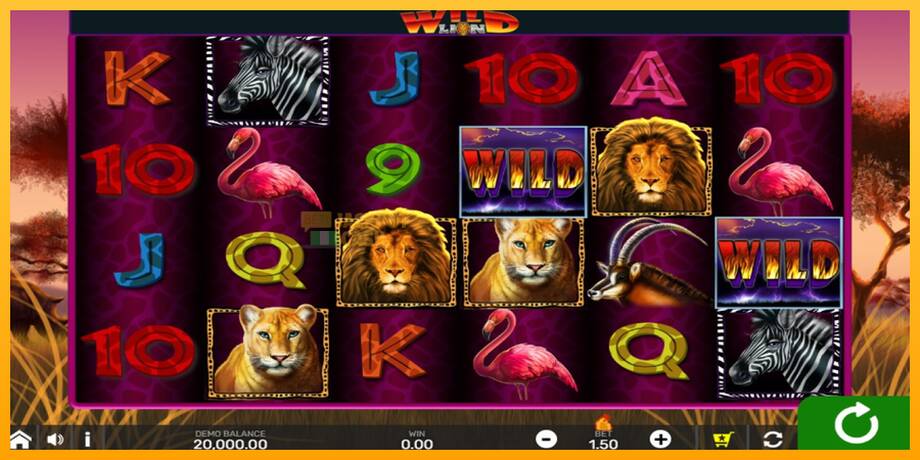 Wild Lion with Reel Bingo машина за игри за пари, слика 1