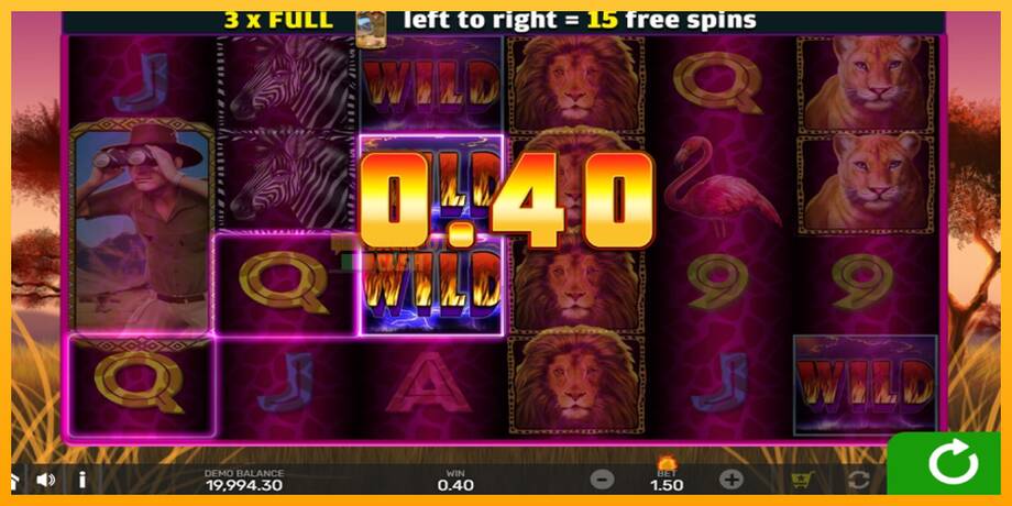 Wild Lion with Reel Bingo машина за игри за пари, слика 3